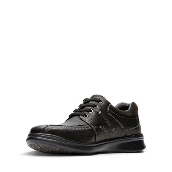 Clarks Mens Cotrell Walk Wide Fit Shoes Black | CA-8456129